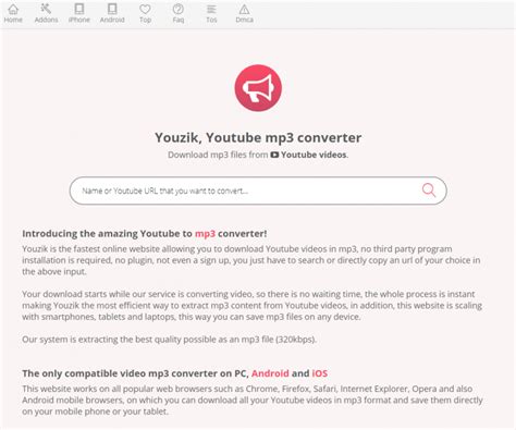 youzik|YouTube to MP3 Converter 